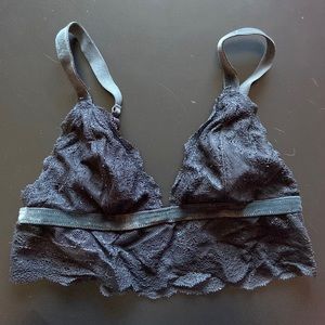 lacy victoria's secret bralette with velvet straps